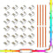 BTF-LIGHTING 3Pin 12mm Width Transparent Connector Kit, 8 Pairs of Wire to Strip Connectors for LED Strip
