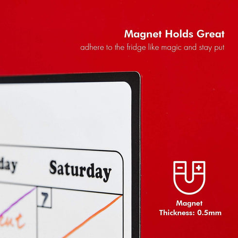 Magnetic Dry Erase Fridge Calendar Whiteboard for Refrigerator Planners, 16.9 Inches x 11.8 Inches