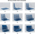ZQS Magazine File Holder, Sturdy Plastic Binder Organizer for Office Storage, 4 Vertical Compartments, Desktop