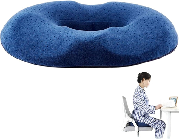 Hbbgdiy Hemorrhoid Donut Pillow Memory Foam Cushion Slow Rebound Pressure Relief Pillow Anti-Slip