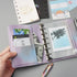 Purple PU Leather Budget Binder Cover, A7 6-Ring Money Organizer, Refillable Loose Leaf Receipt Notebook with Pockets