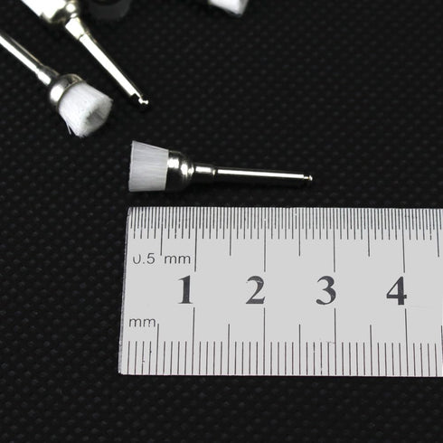 Airgoesin 100pcs Nylon Buffing Polishing Brush Polisher Latch Type RA 2.35 Grindering Power Rotary Cleaning Tools