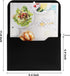 Black Magnetic File Holder - Pocket Organizer for Office Supplies, Magnetic Paper Holder Storage