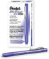 Pentel ZE22V Clic Eraser Grip, Retractable Eraser, Violet Barrel, Box of 12