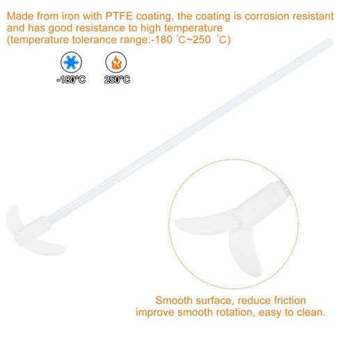 MECCANIXITY PTFE Electric Stirring Rod, 350x85mm Length Overhead Stirrer Mixer Shaft for Lab