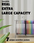 Plastic Expanding Hanging File Folders, 7 Pocket Extra Capacity Accordion Hang Folder, Letter Size, 3 Pack