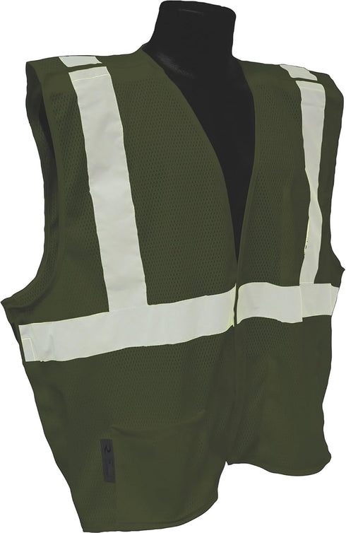 Radians SV4GMM Economy Class 2 Breakaway Mesh Safety Vests, Medium, Green