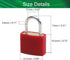 Yinpecly 22.5mm Padlock Body, ABS Shell, Keyed Alike Zinc Alloy Lock for Home, Suitcases, Toolbox, Red 1PCS