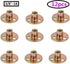 Socell 3/8"-16 Brad Hole Tee Nut - Carbon Steel Round Base Screw-in T-Nuts (12pcs)