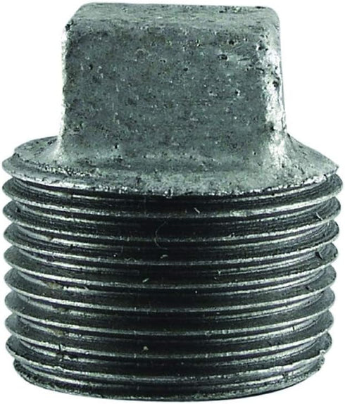 1/2" Plug Fitting, PIPE DECOR Black Malleable Iron Fittings for Standard 1/2 Inch Pipes, 10 Pack
