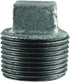 1/2" Plug Fitting, PIPE DECOR Black Malleable Iron Fittings for Standard 1/2 Inch Pipes, 10 Pack