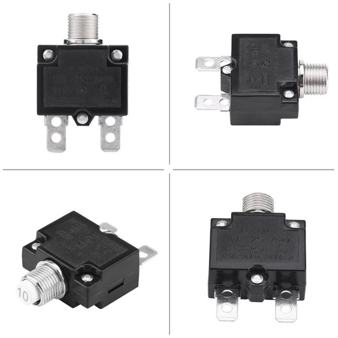 125/250V AC Thermal Overload Protector Reset Thermal Switch Over Current Overload Protector for Generator (15A)