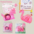 Cute Unicorn Tape Dispenser, Pink Mini Desktop Holder with Rainbow Refill Tape for Kids School Office