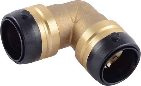 SharkBite 1-1/4 Inch 90 Degree Elbow, Push to Connect Brass Plumbing Fitting for PEX Pipe, Copper, CPVC, PE-RT