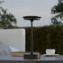 60000176 10.5" 2W 3-Level Dimmer Globe Electric Led Integrated Outdoor Table Lamp, Black, Rechargeable Battery, USB-C