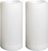 Waterproof Outdoor Flameless Pillar Candles, 2 Pack, 3 x 6 , Battery Operated Electric LED Candle Set with Timer for