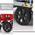 4pcs NOLITOY Heavy Duty Shopping Cart Replacement Wheels for Folding Grocery Trolley with Snowflake Design Sturdy