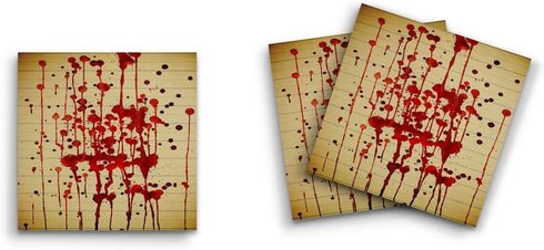 Sticky Notes 12 Pack, Many Blood Drops Horror Scary, 3"x3" 50 Sheets Per Pad, Cute Funny Memo Note Pads