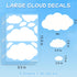 AOWDIAO 40 Cloud Wall Decals - Peel and Stick Clouds Stickers - Assorted Shapes and Sizes for Nursery, Bedroom