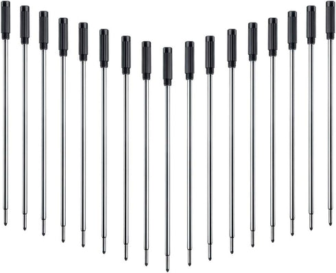 DunBong Black Ink Refill Pack of 5, Replaceable Medium Point Ballpoint Pen Refills