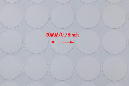 1 Sheet/54Pcs 20mm Wooden Furniture Accessories Self Adhesive PVC Material Decoration Furniture Cabinet Screw Cap Covers Hole Stickers (Light White) by Mini Skater