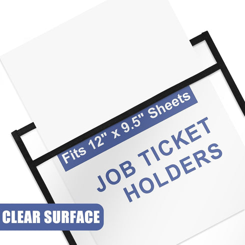 9x12, 30 Pack 8.5 11 Job Ticket Holders Heavy Duty Sheet Protectors Plastic Paper Sleeves x Clear Document Protectors
