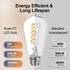 4Pack 6W ST58 Bulbs 60W 600Lumens, 2700K Bulb, Dimmable, E26 Bulbs, 80+ Vintage LED Edison Light Equivalent, Warm White