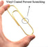 HAHIYO Paperclips, 4 inch (100mm) Extra Large, Sturdy Bright Gold Vinyl Coated for Organizing Home Office