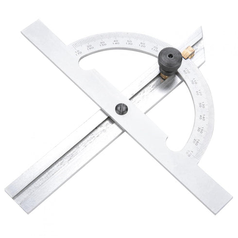 Protractor Angle Finder, 0-180 Degrees Carbon Steel Angle Ruler for Measuring & Gauging Tool in Woodworking