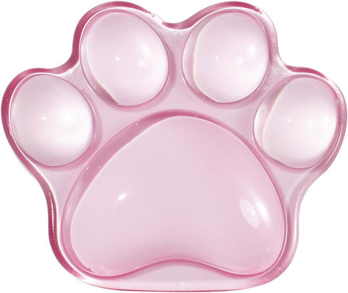Hunfuthr Cat Paw Mouse Wrist Rest, Pink Gel Clear Mouse Wrist Support Pad,