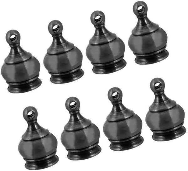 ARTIBETTER 8pcs Shape Lamp Finial Knob Caps Antique Brass Decorative Screw Toppers for