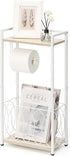 SunnyPoint Classic Space Saving Freestanding Toilet Paper Holder with Storage Shelf Bathroom