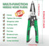 LAOA Needle Nose Pliers Electrician Pliers Wire Stripper Wire Stripper Tool,9-in-1 Multifunctional for Clamping,Tightening Screws,Stripping Wires,Cutting Cables,Iron Wires with 1pc blade by LAOA