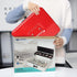 Jssmst Large Locking Cash Box with Money Tray, Metal Money Box with Combination Lock, Cash Safe with Security Cable, Red