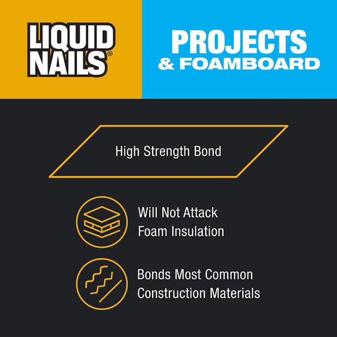 Liquid Nails Latex Projects 10 oz. Off-White Interior Projects and Foamboard Adhesive
