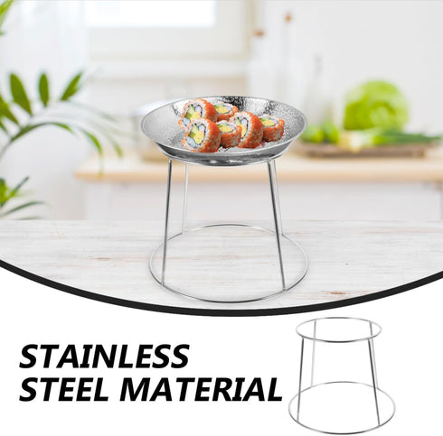 9.05X9.05X7.08 Inch Hemoton Seafood Display Rack Double Tier Stainless Steel Buffet Tower Stand for Oysters Shrimp Crab