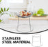 9.05X9.05X7.08 Inch Hemoton Seafood Display Rack Double Tier Stainless Steel Buffet Tower Stand for Oysters Shrimp Crab