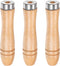 3pcs Wooden File Handle, 4.25 Inch 5mm Round Hole Ergonomic Handles with Metal Collar for Metal Files