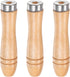 3pcs Wooden File Handle, 4.25 Inch 5mm Round Hole Ergonomic Handles with Metal Collar for Metal Files