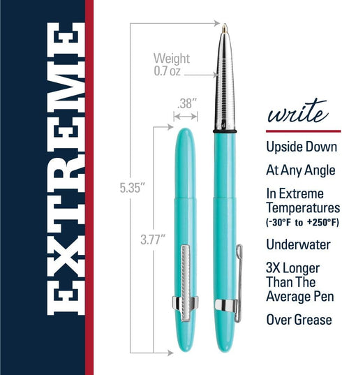 Fisher Space Pen Bullet Pen - 400 Series - Tahitian Blue with Clip, Gift Boxed