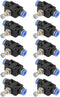10pcs Air Flow Control Valve, 6mm Tube OD Pneumatic Air Flow Control Valve Connector with Quick Connect Fitting