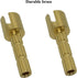 2 Pcs 970-0770 Stem Adapter with Screw for Faucet, Plumbing Equipment Replacement, Brass