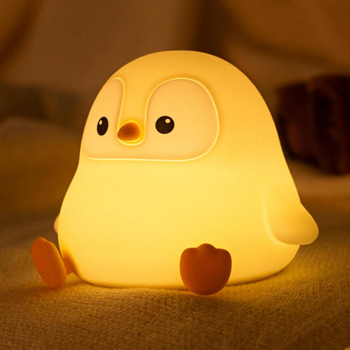 2 Dimmable, ATSUI Penguin Night Light, LED Squishy Novelty Animal Night Lamp, Food Grade Silicone, Level Nursery