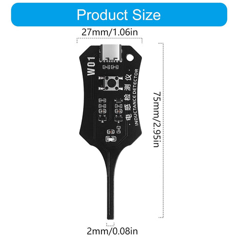 Generic W01 Inductor Tester for Mobile Phone Repair, Quick Fault Diagnostic Tool with LED Indicators, Universal
