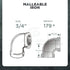 HNOM0034 Galvanized Malleable Pipe Fitting, 0.75 Inch