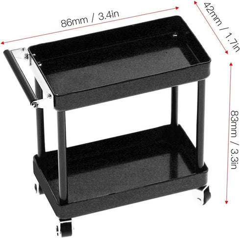 2 Cart Shelf, Tier Metal Tools Trolley Superb Craftsmanship Easy To Assemble and Disassemble for Placing