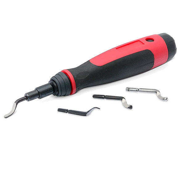 AFA Tooling - Extendable Neck Deburring Tool with 3 Extra Swivel Blades for Metal, Resin, PVC, Copper, Plastic, 3D
