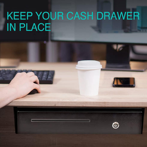 Skywin Cash Drawer Under Counter Mounting Brackets, Heavy Duty Steel for 16" Cash Registers Drawer (1)