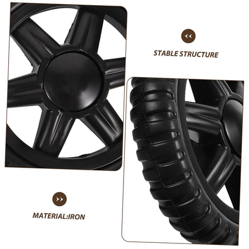 4pcs ULTECHNOVO Shopping Cart Wheel Rolling Cart Wheel for Grocery Trolley Heavy Duty Easy Installation Suitable
