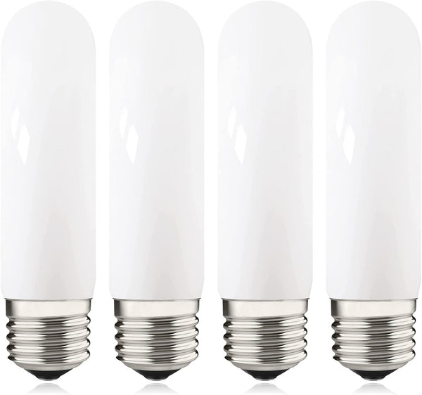 40W Equivalent T10 LED Chandelier Bulb, Deep Frosted Glass Cover Dimmable T30